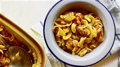 Κοτόπουλο με χυλοπίτες στον φούρνο