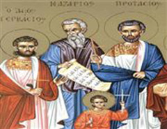 Εορτή των Αγίων Ναζαρίου, Προτασίου, Γερβασίου και Κελσίου